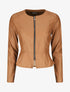 Veste zippée en simili - Camel - 6