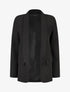 Blazer long à col châle - Noir - 1