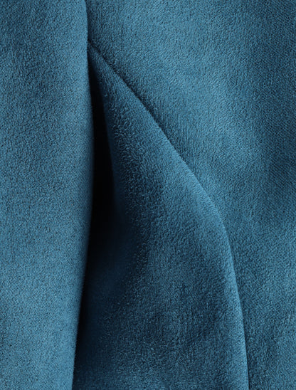 Veste ouverte effet daim - Bleu - 3