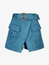 Jupe short en suédine - Bleu - 1