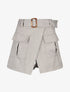 Jupe short en suédine - Gris clair - 1