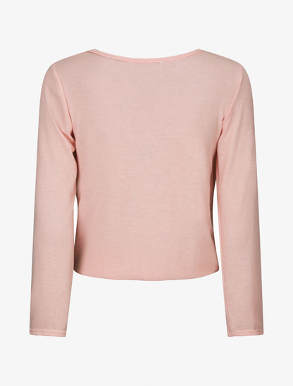 Pull cache-coeur doublé - Rose - 2