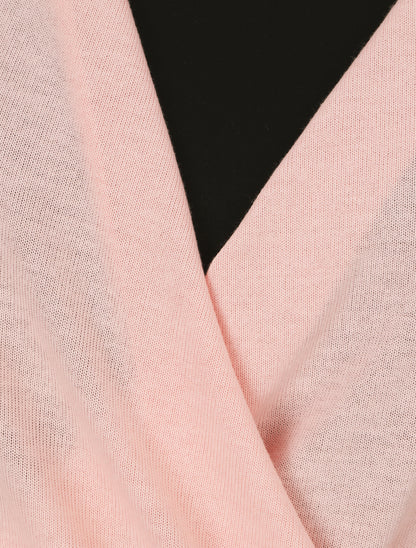 Pull cache-coeur doublé - Rose - 3