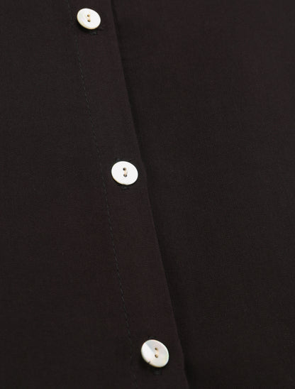 Top à dos boutonné - Noir - 3