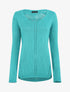 Pull droit dos en maille stylisée - Turquoise - 5