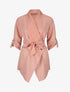Gilet jeté en suédine - Rose - 1