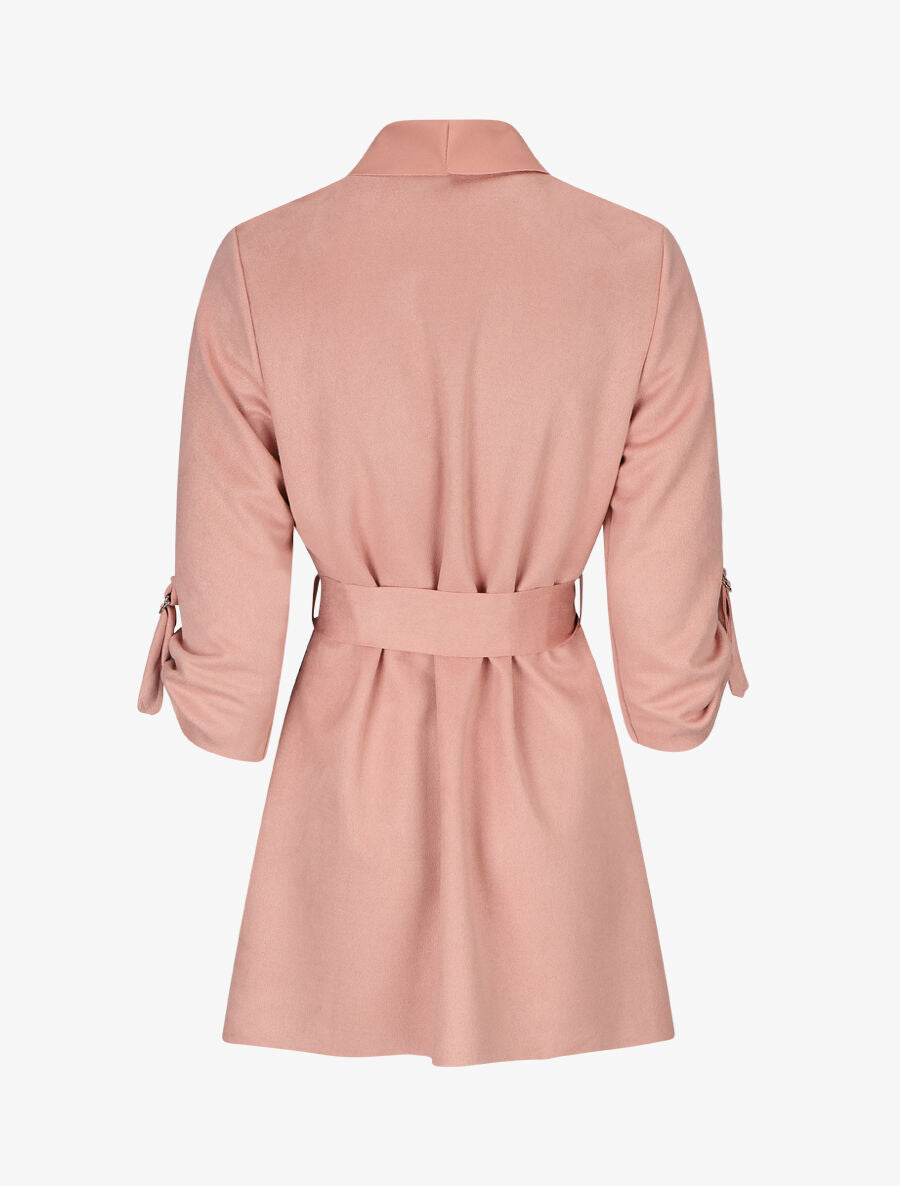 Gilet jeté en suédine - Rose - 2