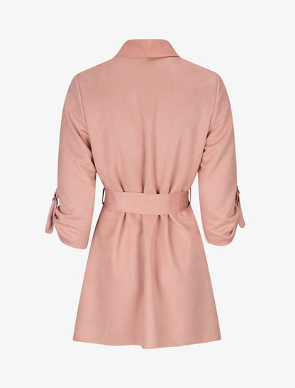 Gilet jeté en suédine - Rose - 2