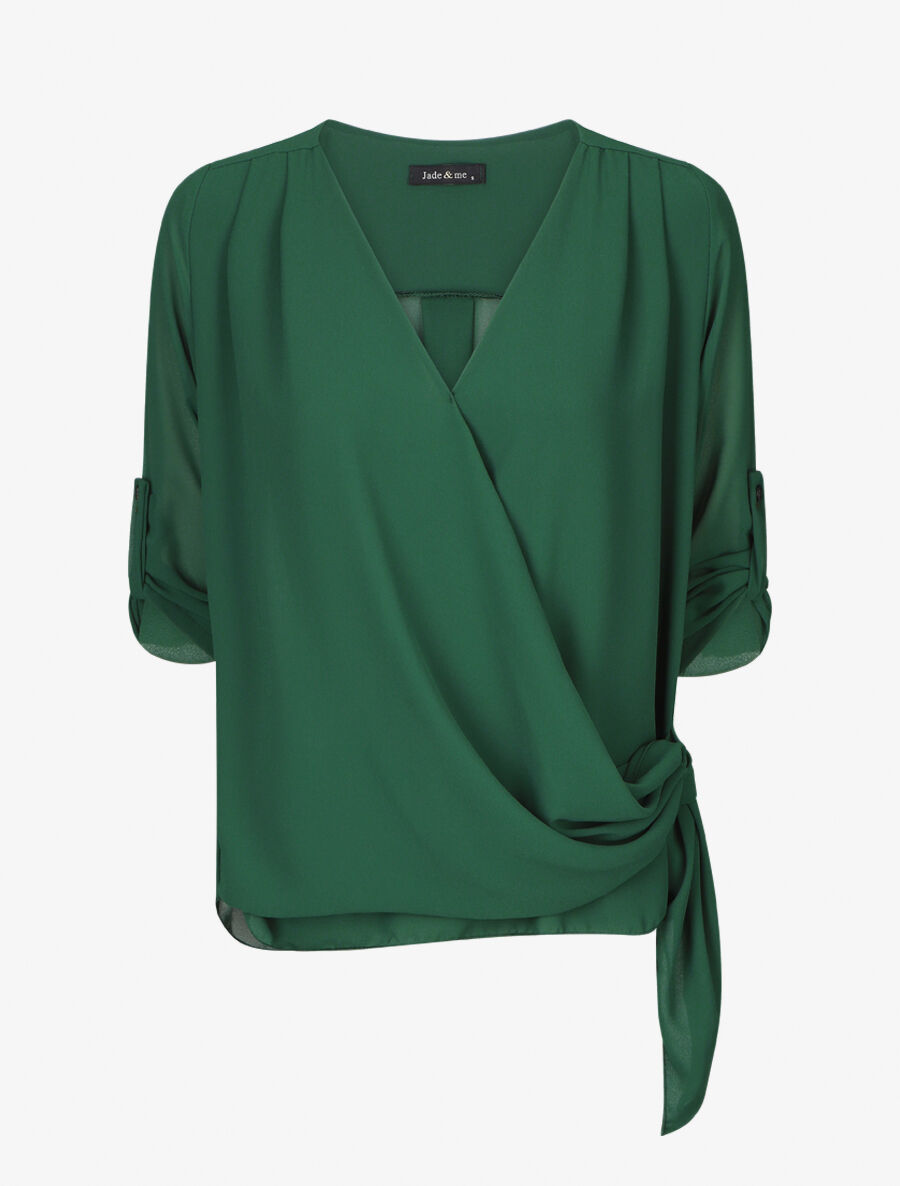 Top cache-coeur à noeud - Vert - 5