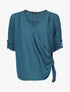 Pull cache-coeur à manches rabattables - Bleu canard - 1