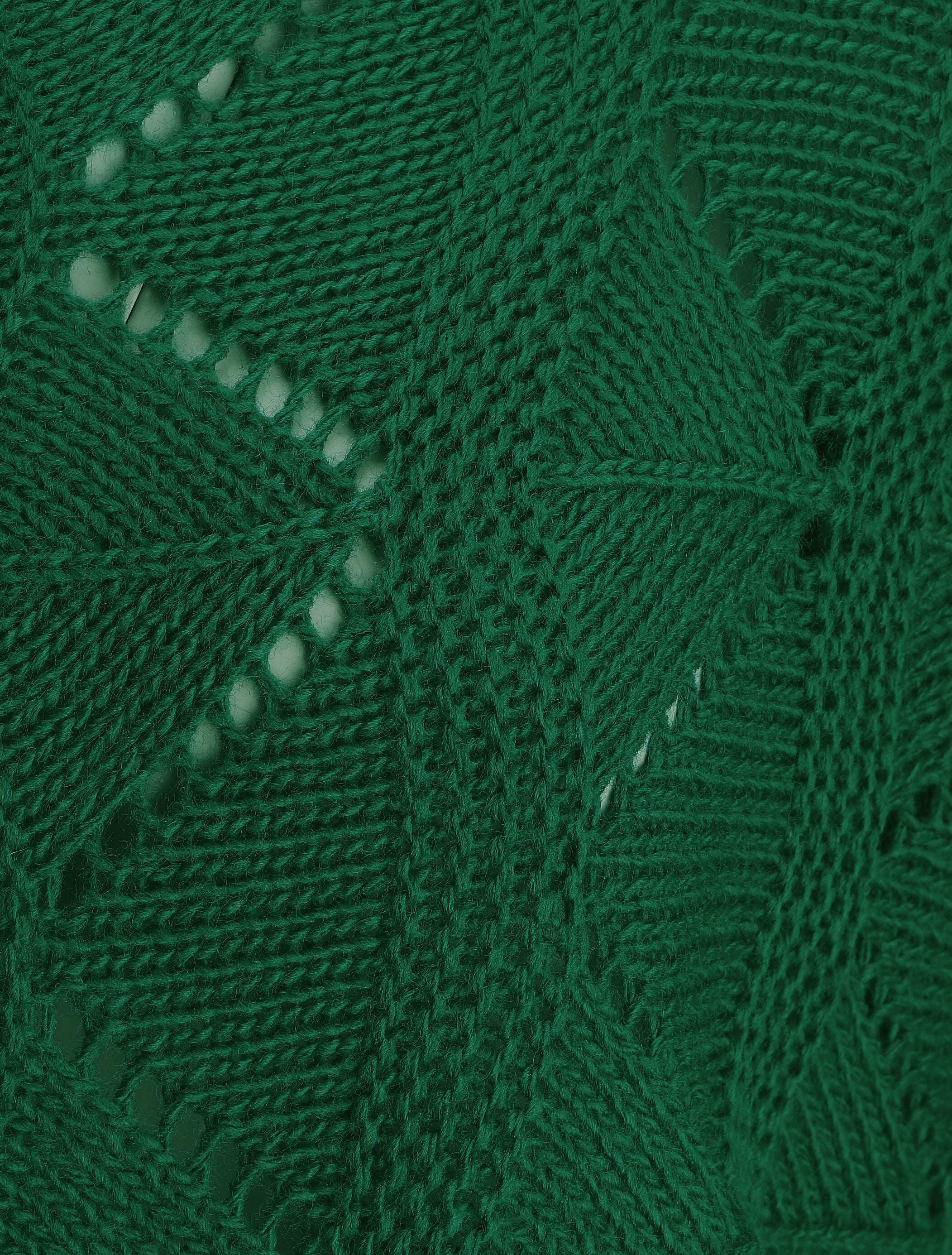 Pull en maille zigzag - Vert - 3