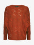 Pull en maille zigzag - Rouille - 1