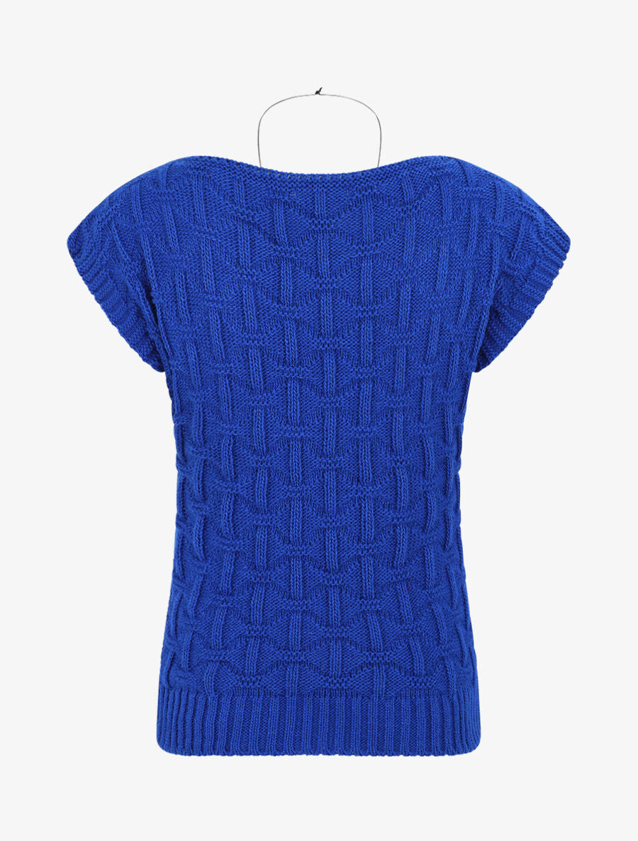 Pull uni sans manches - Bleu électrique - 2