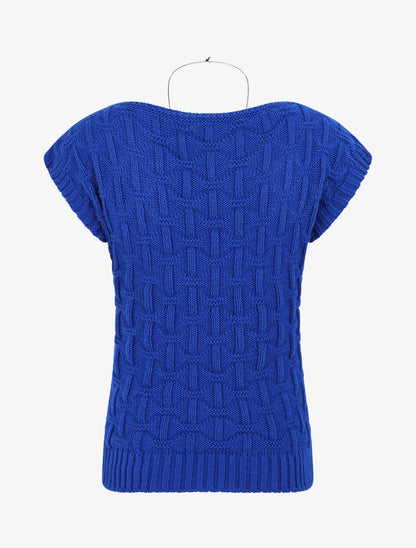 Pull uni sans manches - Bleu électrique - 2