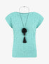 Pull uni sans manches - Bleu clair - 1
