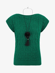 Pull uni sans manches - Vert - 1