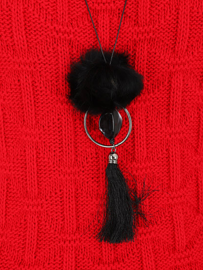 Pull uni sans manches - Rouge - 3