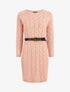 Robe pull courte effet tressé - Rose poudré - 4