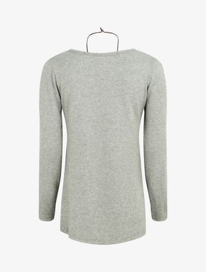 Pull uni à bas asymétrique - Vert olive - 2