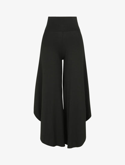 Pantalon ample à bords asymétriques - Noir - 5
