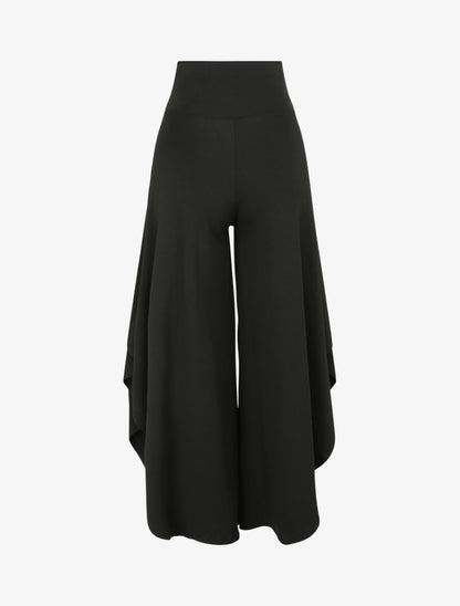 Pantalon ample à bords asymétriques - Noir - 2