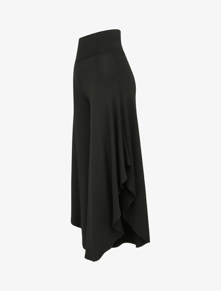 Pantalon ample à bords asymétriques - Noir - 3