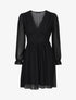 Robe courte patineuse en voile - Noir - 1