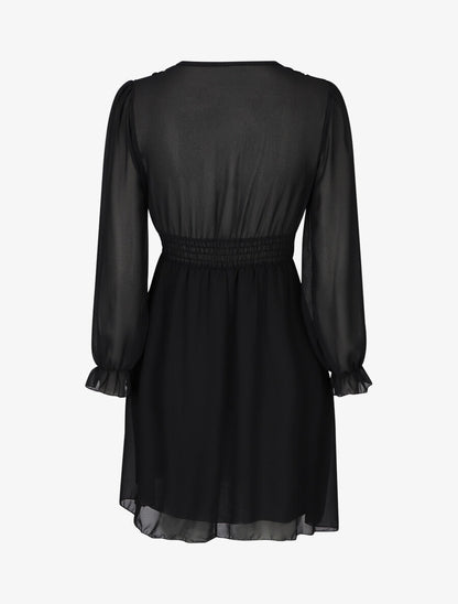 Robe courte patineuse en voile - Noir - 2