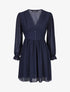 Robe courte patineuse en voile - Marine - 4