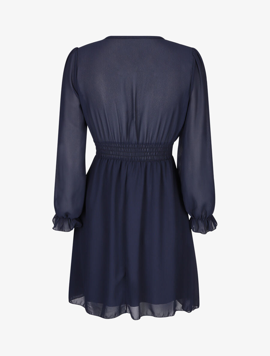 Robe courte patineuse en voile - Marine - 2