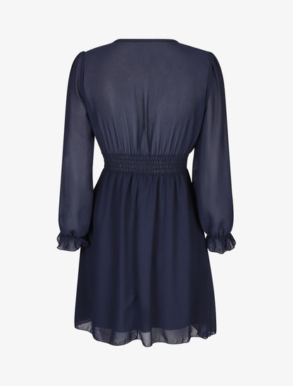 Robe courte patineuse en voile - Marine - 2