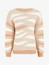 Pull coupe droite imprimé graphique - Rose - 1