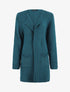 Gilet mi-long côtelé - Bleu canard - 1