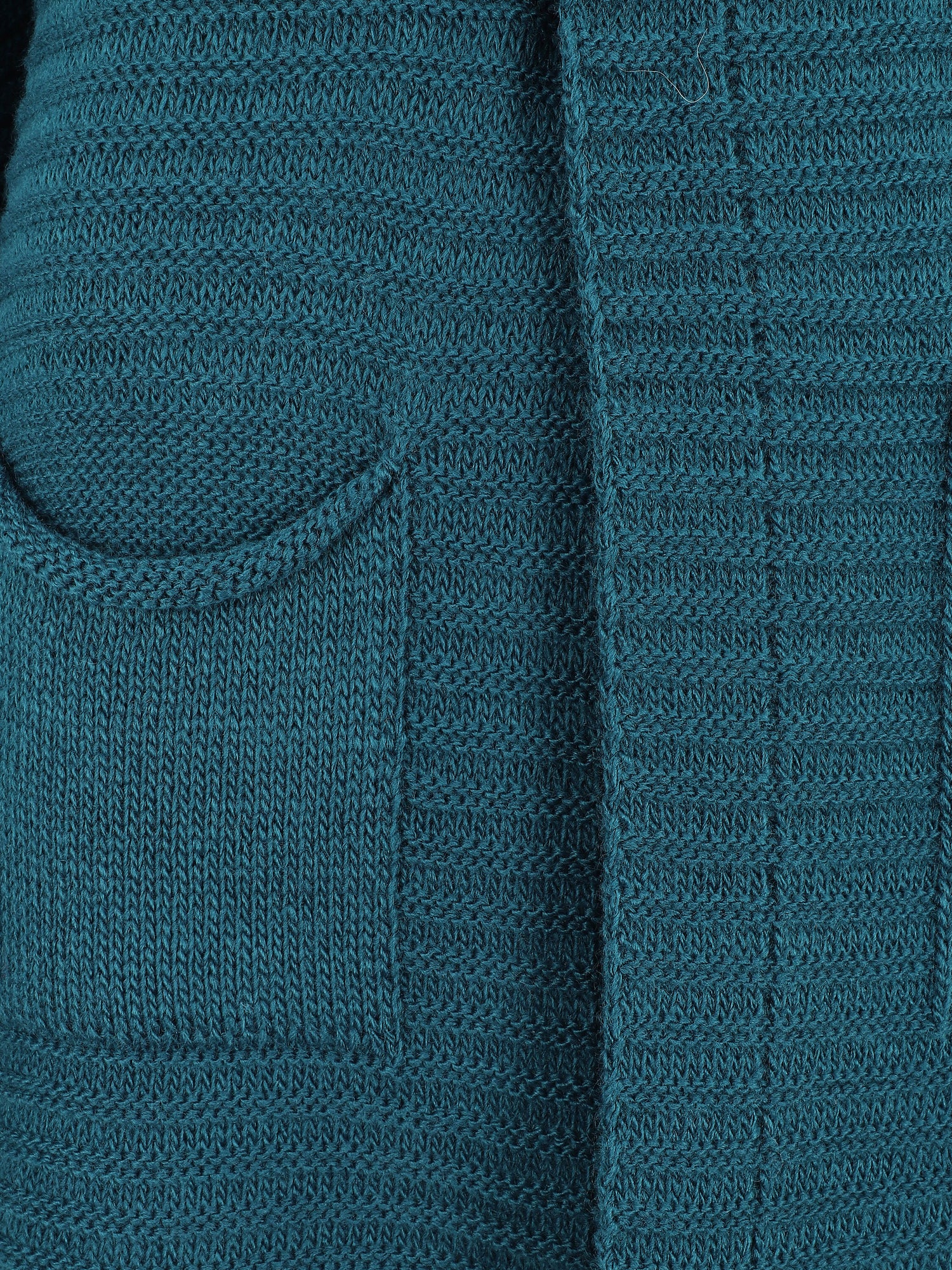 Gilet mi-long côtelé - Bleu canard - 3