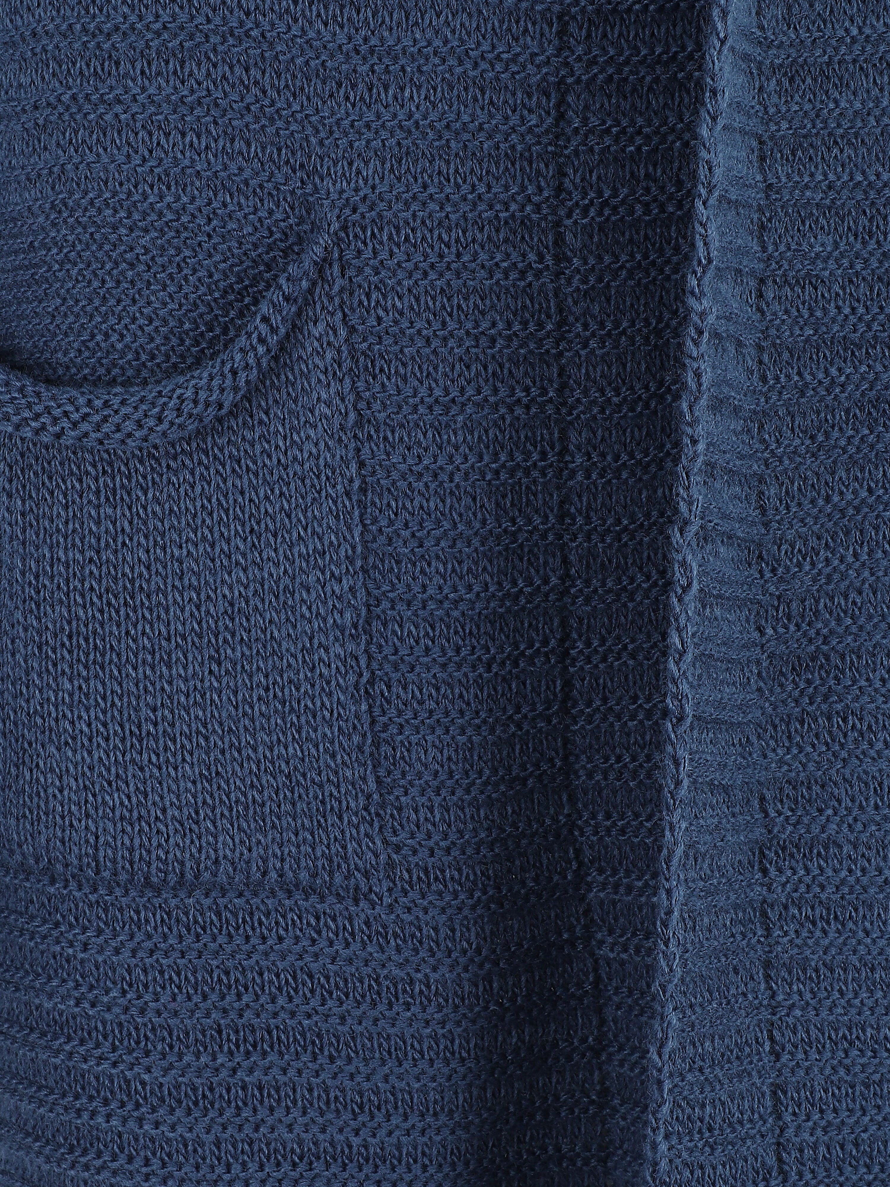 Gilet mi-long côtelé - Bleu foncé - 3