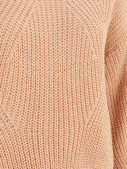 Pull loose à col bateau - Rose - 3