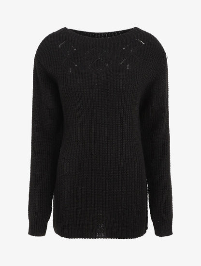 Pull long uni - Noir - 4