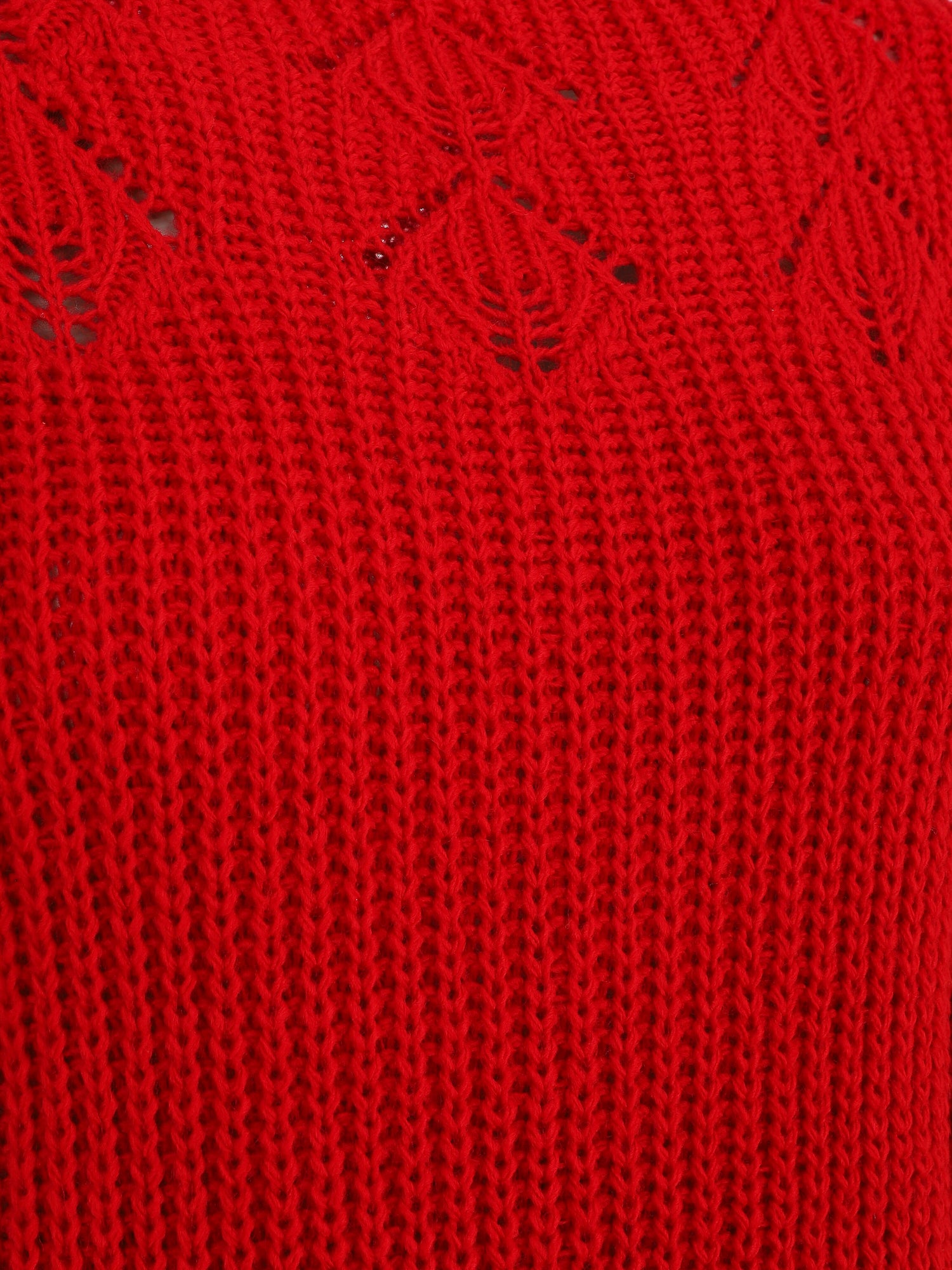 Pull long uni - Rouge - 3