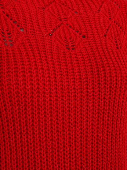 Pull long uni - Rouge - 3