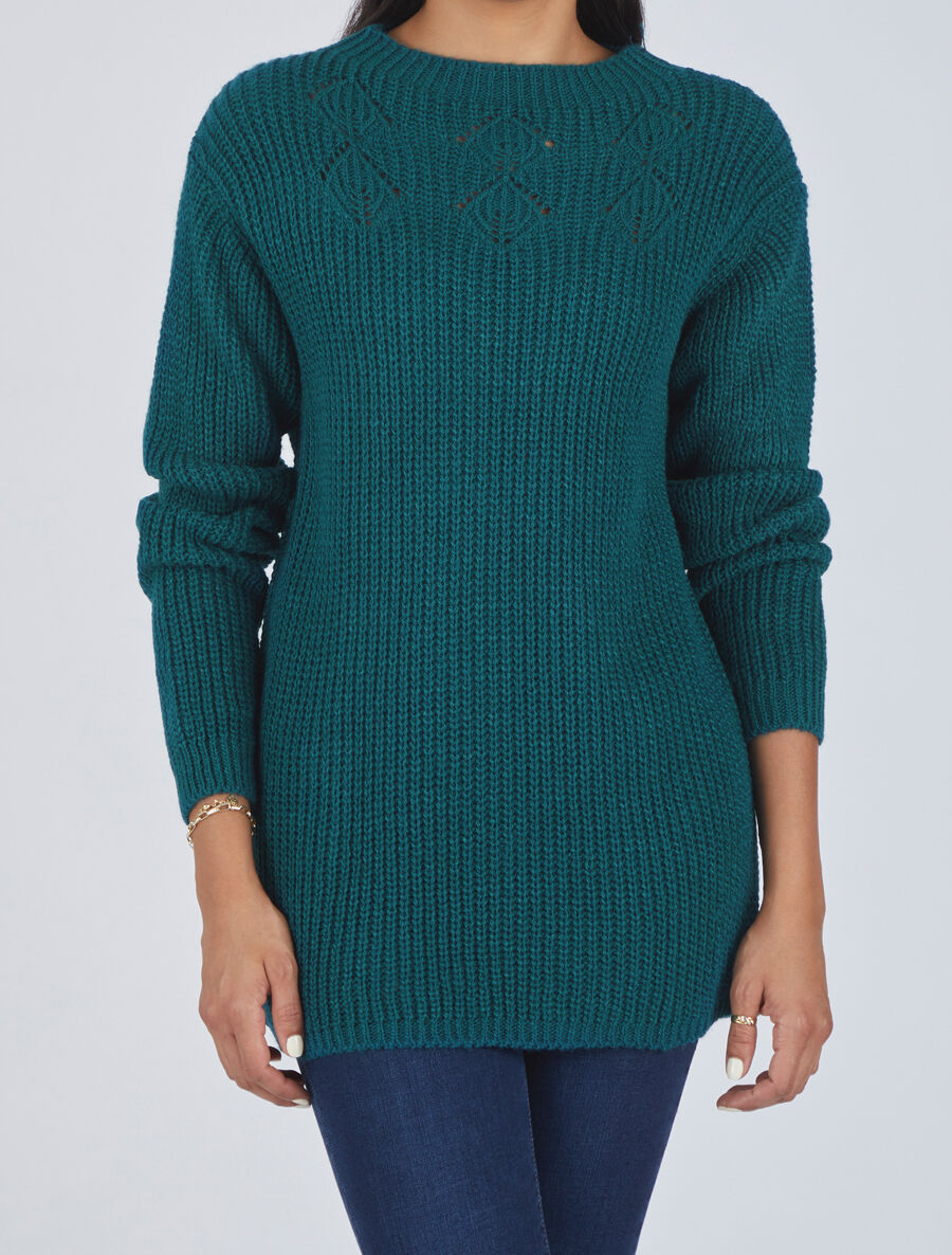 Pull long uni - Bleu canard - 4