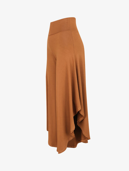 Pantalon ample à bords asymétriques - Camel - 3