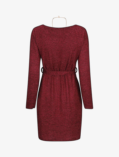 Robe pull style portefeuille - Bordeaux - 2