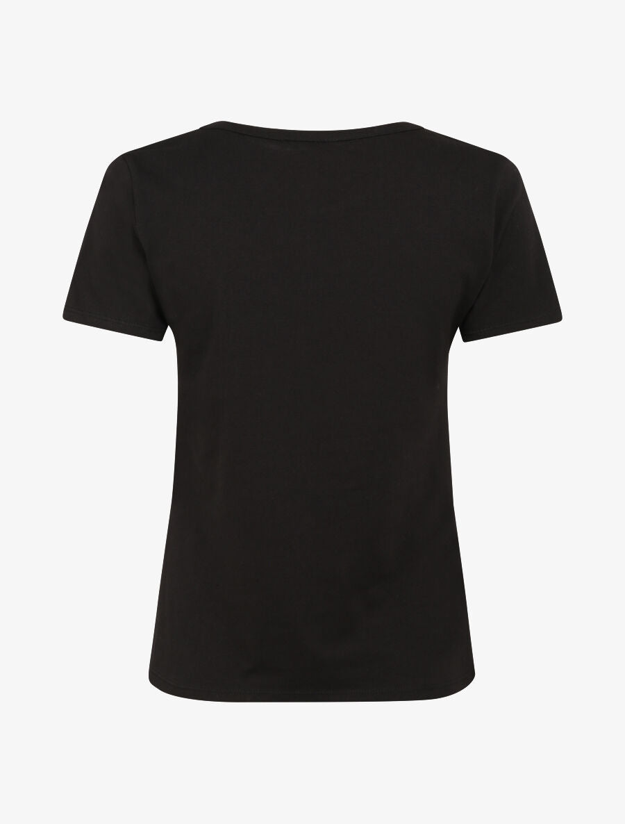 T-shirt à motif coeur et imprimé animaux - Noir - 2