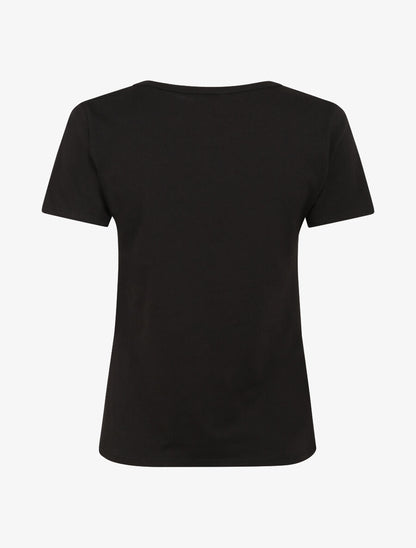 T-shirt à motif coeur et imprimé animaux - Noir - 2