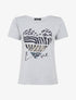 T-shirt à motif coeur et imprimé animaux - Gris - 4