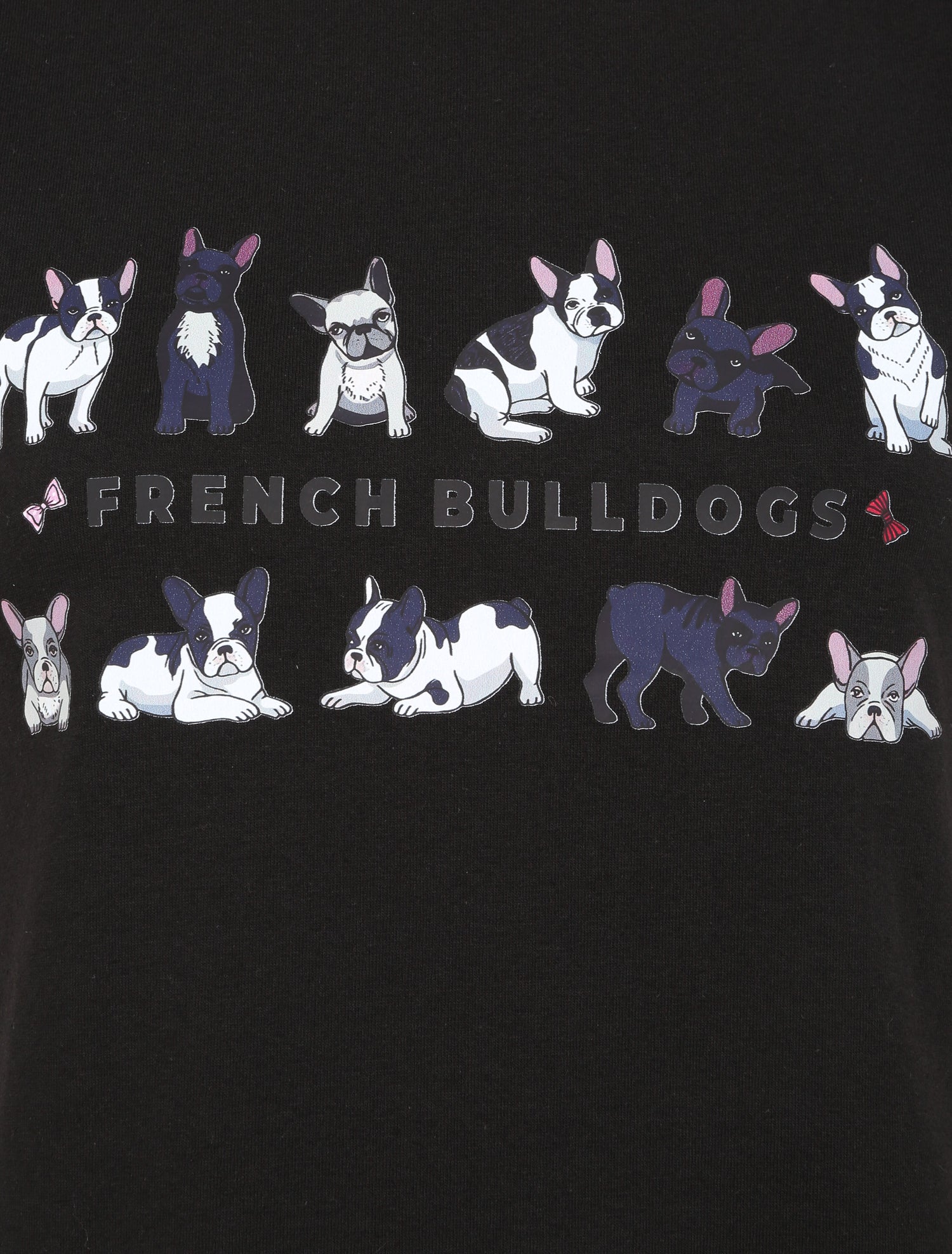 T-shirt à motif bulldogs - Noir - 3