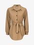 Chemise unie et liens à nouer - Camel - 1