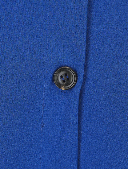 Chemise unie et liens à nouer - Bleu roi - 3