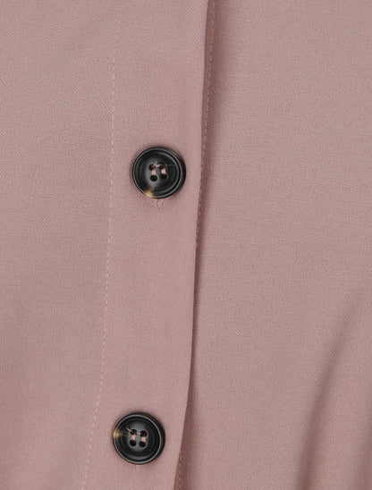 Chemise unie et liens à nouer - Vieux rose - 3