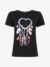 T-shirt à motif dreamcatcher - Noir - 1